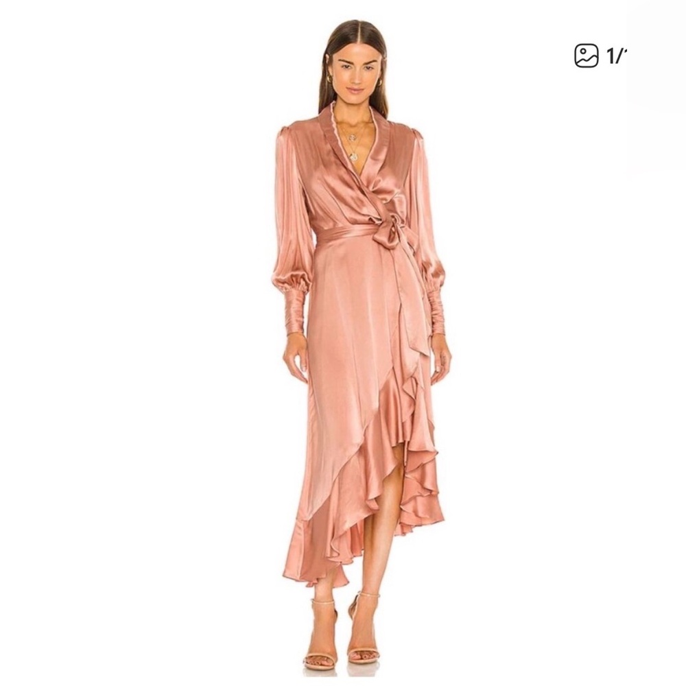 Zimmermann Silk Wrap Midi Dress size 1 NEW